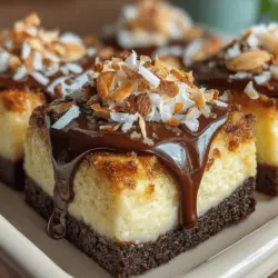 No-bake desserts have surged in popularity over recent years, captivating home bakers and dessert lovers alike with their ease of preparation and delightful flavors. These delightful treats eliminate the need for an oven, making them the perfect solution for those who want to whip up something sweet without the hassle or heat. Among the myriad of no-bake options available, the No-Bake Almond Joy Cheesecake Bars stand out as a delectable blend of creamy cheesecake, rich chocolate, and tropical coconut.