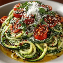 In the realm of healthy eating, zucchini noodles, affectionately known as "zoodles," have taken the culinary world by storm. These delightful strands of zucchini offer a light and nutritious alternative to traditional pasta, making them a favorite for those seeking to reduce their carbohydrate intake or adhere to gluten-free diets. Today, we’ll dive into a flavorful recipe that perfectly showcases the versatility of zucchini: Zesty Zucchini Noodles with Cherry Tomatoes.
