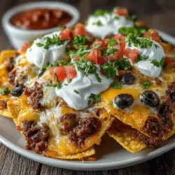 Nachos have long been a beloved snack, transcending their origins to become a staple at gatherings, game days, and cozy family dinners. The beauty of nachos lies in their versatility; they can be customized to suit any palate, making them a perfect choice for both casual and festive occasions. Among the myriad of nacho recipes, the Fiery Fiesta Chili Nachos stands out as a vibrant and tantalizing option that combines a delightful blend of flavors and textures. This dish takes the classic nacho experience to new heights, offering a mouthwatering fusion of spicy chili, melty cheese, and fresh toppings that are sure to impress.