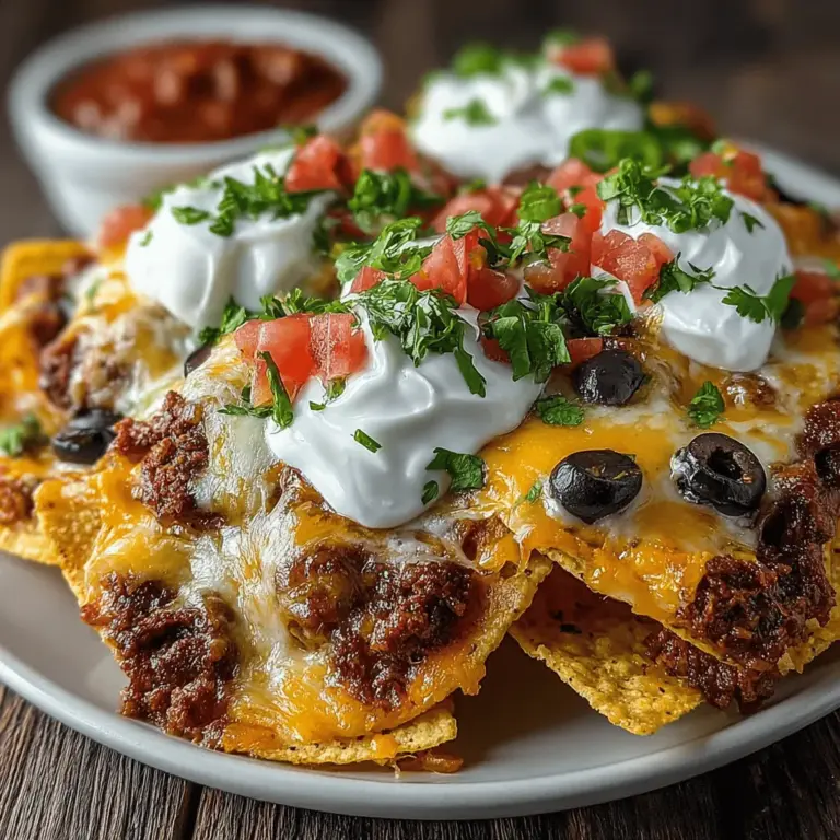 Nachos have long been a beloved snack, transcending their origins to become a staple at gatherings, game days, and cozy family dinners. The beauty of nachos lies in their versatility; they can be customized to suit any palate, making them a perfect choice for both casual and festive occasions. Among the myriad of nacho recipes, the Fiery Fiesta Chili Nachos stands out as a vibrant and tantalizing option that combines a delightful blend of flavors and textures. This dish takes the classic nacho experience to new heights, offering a mouthwatering fusion of spicy chili, melty cheese, and fresh toppings that are sure to impress.