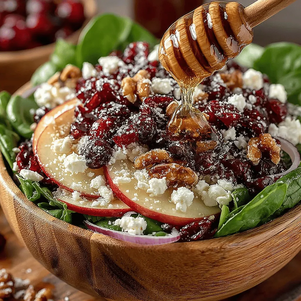 When it comes to presenting a salad, the visual appeal can elevate the dining experience significantly. For the Festive Apple Cranberry Spinach Salad, layering the ingredients thoughtfully not only enhances aesthetics but also enriches the flavor profile as each component complements the others.