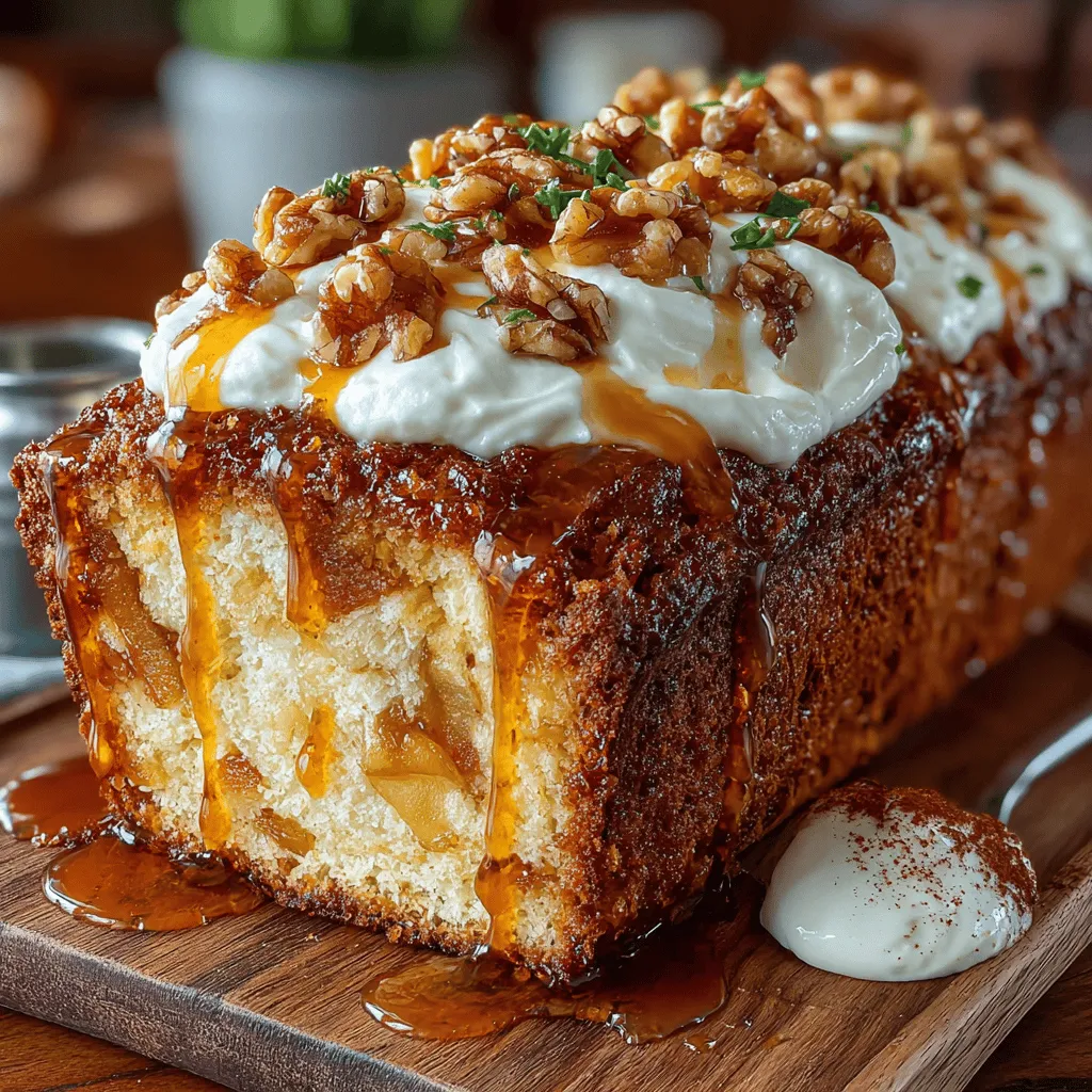 To create the moist and flavorful Apple Cinnamon Yogurt Loaf, start by combining the wet ingredients in a large mixing bowl. This mixture typically includes Greek yogurt, eggs, and vegetable oil. It’s essential to whisk these ingredients together until smooth, allowing for a uniform texture that will enhance the overall quality of your loaf.