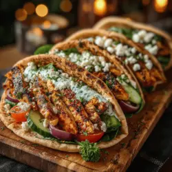 Healthy Greek Chicken Pita Wraps