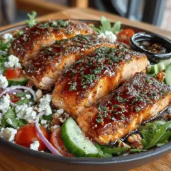 In today’s health-conscious world, many people strive to incorporate nutritious ingredients into their meals without sacrificing flavor and satisfaction. The pursuit of healthy eating has led to a growing interest in recipes that not only nourish the body but also excite the palate. One such delightful dish is the Honey Mustard Glazed Salmon Salad. This recipe offers a perfect fusion of vibrant flavors and textures, making it an ideal choice for a nutritious lunch or dinner. Imagine tender, flaky salmon glazed with a sweet and tangy honey mustard sauce, nestled atop a bed of fresh greens and colorful vegetables. This salad is not just a meal; it’s a feast for the senses that can brighten any dining table.