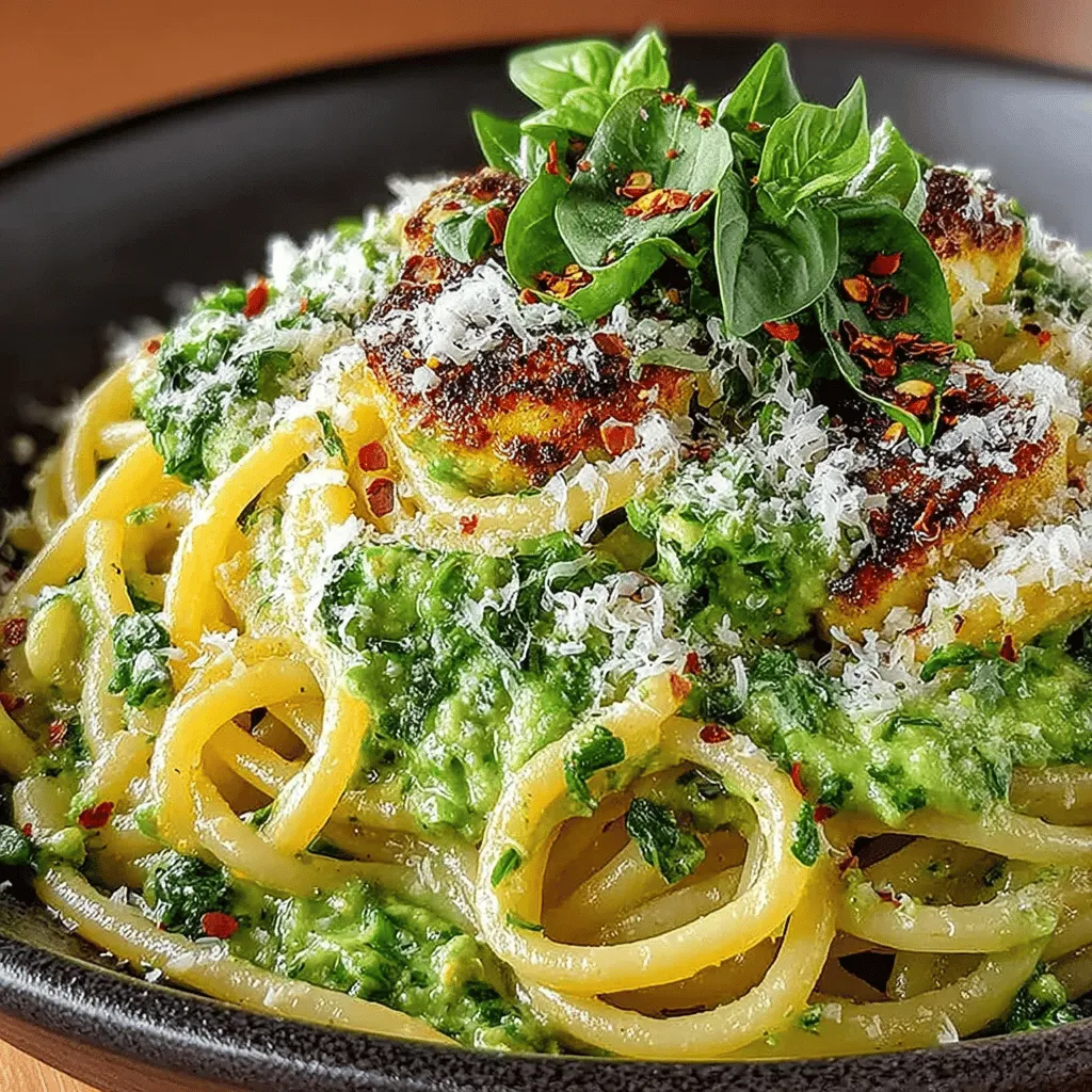 Creamy avocado pasta is a unique and delightful dish that caters to both health-conscious eaters and pasta lovers. This recipe features the silky texture of ripe avocados paired with the vibrant, aromatic flavor of fresh basil, making it an ideal choice for a quick weeknight dinner or an impressive dish for entertaining guests. The combination of creamy and fresh ingredients offers a luxurious eating experience, without the guilt often associated with traditional creamy pasta dishes.