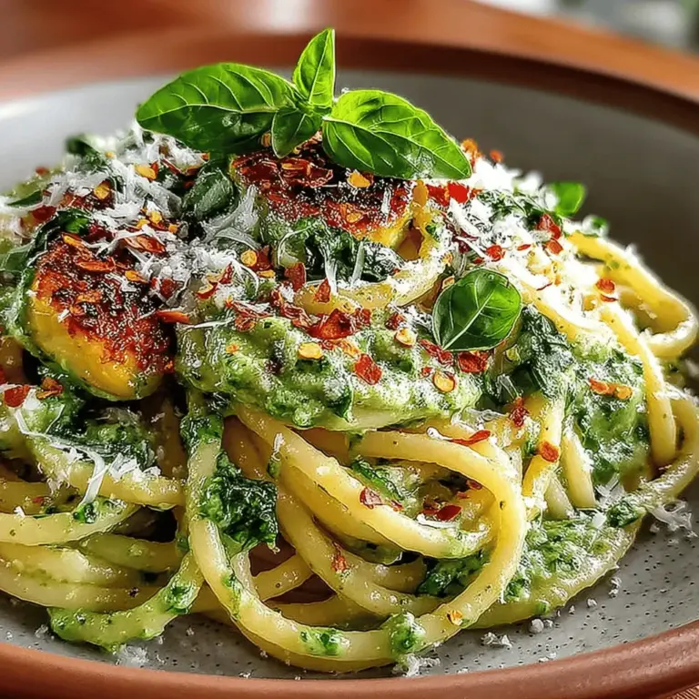 Creamy avocado pasta is a unique and delightful dish that caters to both health-conscious eaters and pasta lovers. This recipe features the silky texture of ripe avocados paired with the vibrant, aromatic flavor of fresh basil, making it an ideal choice for a quick weeknight dinner or an impressive dish for entertaining guests. The combination of creamy and fresh ingredients offers a luxurious eating experience, without the guilt often associated with traditional creamy pasta dishes.