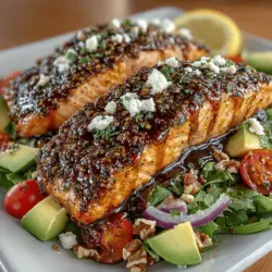 Sweet & Tangy Honey Mustard Glazed Salmon Salad