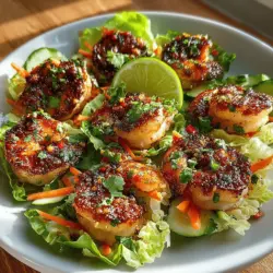 Lettuce wraps have gained popularity as a light and refreshing meal option, perfect for those seeking a healthy alternative to traditional wraps or tacos. The Zesty Garlic Lime Shrimp Lettuce Wraps take this concept to the next level with a bright and flavorful combination of garlic, lime, and spices. Shrimp is not only a lean protein source but also incredibly versatile, making it an ideal filling for these crunchy wraps. Whether you're following a low-carb or gluten-free diet, these wraps are a delicious option that won't compromise on taste.
