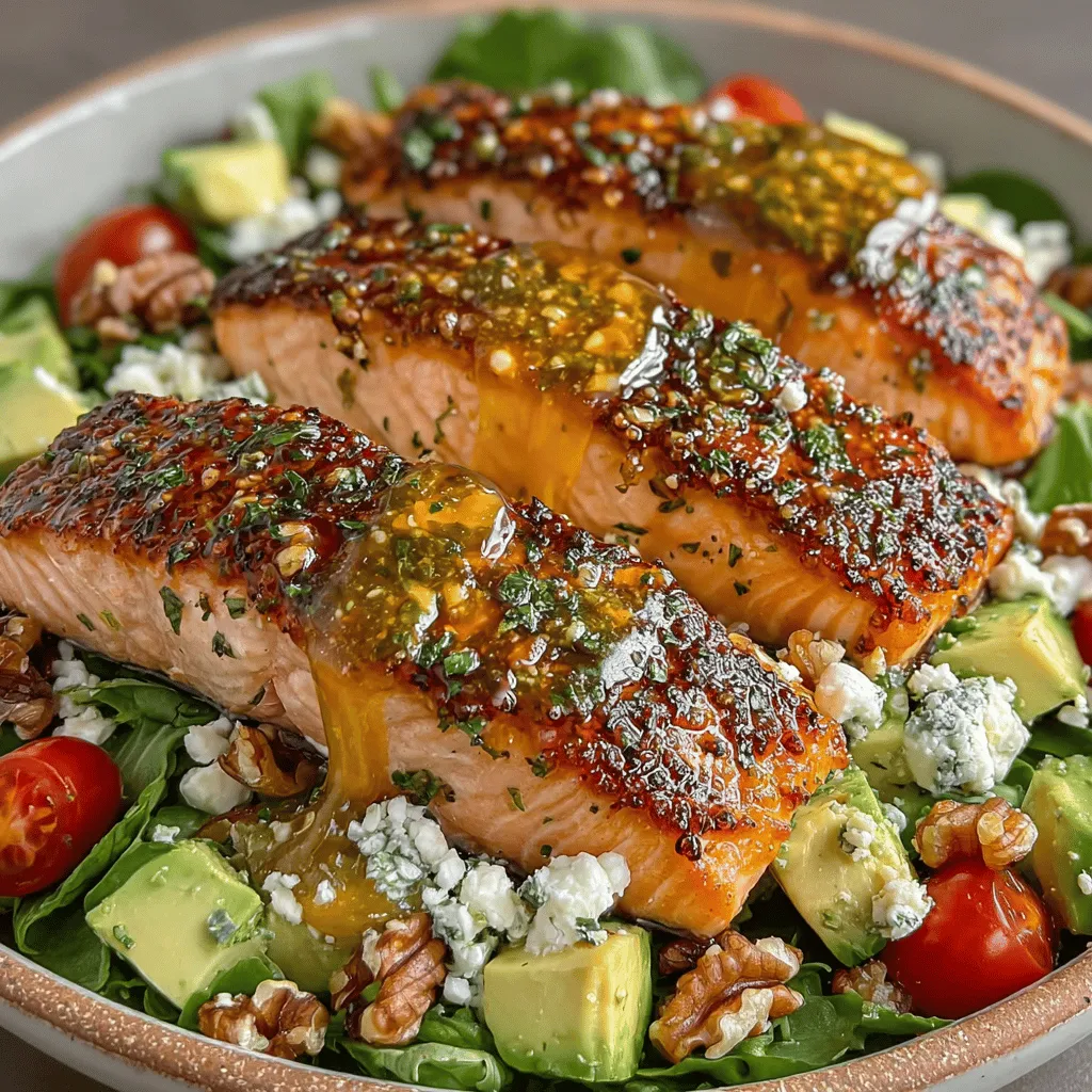 Honey Mustard Glazed Salmon Salad is a delightful dish that perfectly balances flavor, texture, and nutrition. The combination of fresh greens, vibrant vegetables, and a perfectly glazed salmon fillet makes this salad not only visually appealing but also packed with essential nutrients. Incorporating fish into your diet is crucial for overall health, as it provides high-quality protein and omega-3 fatty acids, which are beneficial for heart health and brain function.