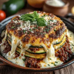 Lasagna has long been a beloved dish, cherished for its rich layers of pasta, savory meat, and creamy cheese. However, with the rising interest in healthier eating and lower-carb diets, many are seeking alternatives that retain the comforting essence of traditional lasagna while offering a more nutritious profile. Enter the Zucchini Delight Lasagna Bake—a delicious and healthy alternative that swaps out conventional pasta for zucchini, creating a dish that is not only satisfying but also guilt-free.