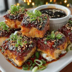 Garnishing your Air Fryer Crispy Teriyaki Salmon Bites is essential for enhancing both the flavor and presentation of the dish. Sesame seeds add a delightful crunch and a nutty flavor that beautifully complements the richness of the salmon and the sweetness of the teriyaki sauce. Opt for toasted sesame seeds to intensify their flavor, and sprinkle them generously over the salmon bites just before serving.