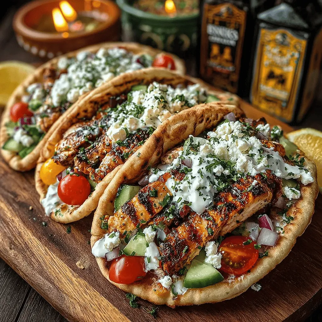 Mediterranean cuisine is celebrated not only for its vibrant flavors but also for its focus on health and well-being. This culinary tradition emphasizes the use of fresh, wholesome ingredients, which are often rich in nutrients and beneficial for heart health. Dishes from this region typically feature an abundance of vegetables, whole grains, lean proteins, and healthy fats, creating meals that are not only satisfying but also nourishing. One such delightful recipe is the Greek Chicken Pita Wrap. This dish beautifully encapsulates the essence of Mediterranean cooking by combining tender marinated chicken with fresh vegetables and a creamy yogurt sauce, all wrapped in a soft pita.