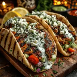 Mediterranean cuisine is celebrated not only for its vibrant flavors but also for its focus on health and well-being. This culinary tradition emphasizes the use of fresh, wholesome ingredients, which are often rich in nutrients and beneficial for heart health. Dishes from this region typically feature an abundance of vegetables, whole grains, lean proteins, and healthy fats, creating meals that are not only satisfying but also nourishing. One such delightful recipe is the Greek Chicken Pita Wrap. This dish beautifully encapsulates the essence of Mediterranean cooking by combining tender marinated chicken with fresh vegetables and a creamy yogurt sauce, all wrapped in a soft pita.