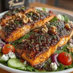 Honey Mustard Glazed Salmon Salad Recipe