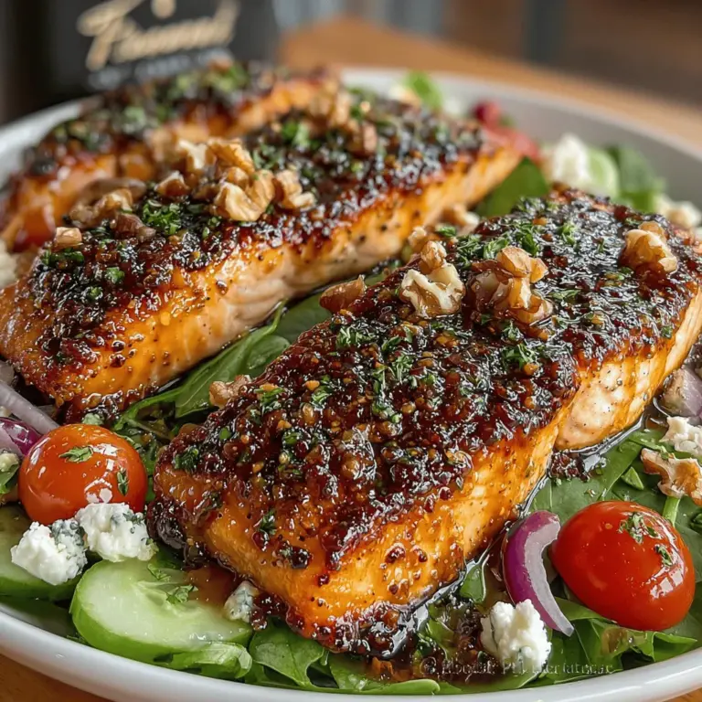 The Honey Mustard Glazed Salmon Salad is a vibrant and nutritious dish that marries the rich flavors of salmon with a sweet and tangy glaze, creating an irresistible option for any meal. This salad not only tantalizes your taste buds but also offers numerous health benefits, making it an ideal choice for both a quick weeknight dinner and a satisfying lunch. With its colorful ingredients and robust flavors, this dish is sure to become a staple in your culinary repertoire.