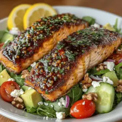 Honey Mustard Glazed Salmon Salad