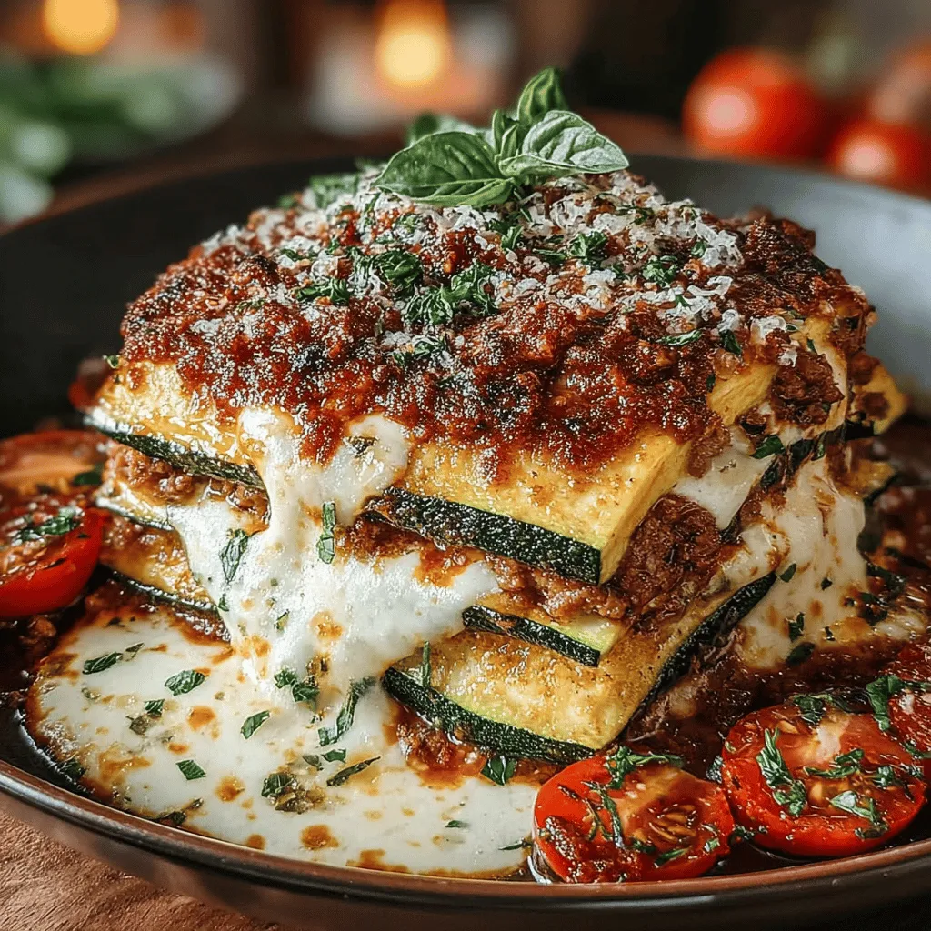 - 3 medium zucchinis - 1 pound ground turkey (or ground beef) - 1 cup ricotta cheese - 2 cups shredded mozzarella cheese - 1 jar (24 oz) sugar-free marinara sauce - 1 small onion, finely chopped - 3 cloves garlic, minced - 1 teaspoon Italian seasoning - Salt and pepper to taste - Olive oil for cooking