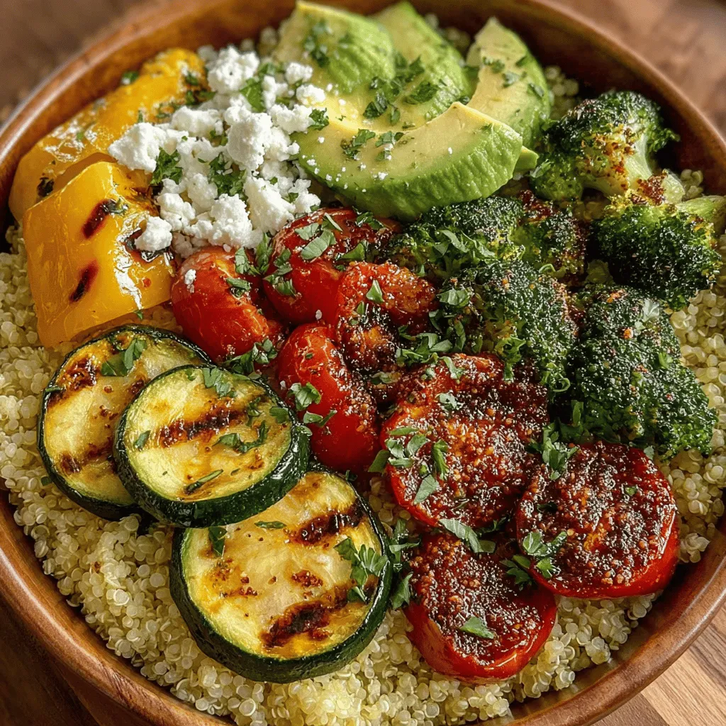 In recent years, the culinary world has witnessed a significant shift towards plant-based meals. As more individuals become conscious of their health and the environmental impact of their food choices, the demand for nutritious, wholesome recipes has surged. Among the myriad of options available, <strong>Quinoa & Roasted Veggie Power Bowls</strong> stand out as a versatile and nutrient-dense meal that caters to various dietary preferences. This recipe not only prioritizes health but also embraces flavor and convenience, making it an ideal choice for busy individuals looking to nourish their bodies without sacrificing taste.” /></p>
</p>
<h2>Roasting Vegetables</h2>
</p>
<p>To achieve that irresistible caramelized finish on your roasted vegetables, it’s essential to season them properly and roast them at the right temperature. Start by preheating your oven to 425°F (220°C). This high temperature helps to caramelize the natural sugars in the vegetables, creating a depth of flavor that enhances your power bowls.</p>
</p>
<h3>Ingredients for Roasting</h3>
<p>– 2 cups mixed vegetables (such as bell peppers, zucchini, carrots, and red onion)</p>
<p>– 2 tablespoons olive oil</p>
<p>– 1 teaspoon garlic powder</p>
<p>– 1 teaspoon smoked paprika</p>
<p>– Salt and pepper to taste</p>
<p>– Optional: 1 teaspoon dried thyme or rosemary for added flavor</p>
</p>
<h3>Roasting Steps</h3>
<p>1. <strong>Prepare the Vegetables</strong>: Chop your selected vegetables into uniform pieces, about 1-inch in size. This ensures even cooking.</p>
<p>2. <strong>Seasoning</strong>: In a large bowl, combine the chopped vegetables with olive oil, garlic powder, smoked paprika, salt, and pepper. Toss until all pieces are evenly coated in the seasoning.</p>
<p>3. <strong>Spread on a Baking Sheet</strong>: Line a baking sheet with parchment paper for easy cleanup. Spread the seasoned vegetables in a single layer, making sure they’re not overcrowded. Overcrowding can lead to steaming rather than roasting, which prevents that desired caramelization.</p>
<p>4. <strong>Roasting</strong>: Place the baking sheet in the preheated oven and roast for 20-25 minutes. Halfway through, give the vegetables a good stir to ensure they cook evenly. You’ll know they’re done when they are tender and have a beautiful golden-brown color.</p>
</p>
<h2>Assembling the Bowls</h2>
</p>
<p>Once your quinoa is cooked and your vegetables are roasted, it’s time to assemble your power bowls. The key to a visually appealing and delicious bowl is layering the ingredients thoughtfully.</p>
</p>
<h3>Assembly Steps:</h3>
<p>1. <strong>Base Layer</strong>: Start with a generous scoop of cooked quinoa at the bottom of each bowl. This serves as the hearty base of your meal, providing essential nutrients and a satisfying texture.</p>
<p>2. <strong>Add Vegetables</strong>: Next, add a portion of your beautifully roasted vegetables on top of the quinoa. Aim for a colorful mix to make your bowl visually appealing.</p>
<p>3. <strong>Protein Addition</strong>: If you’re adding protein (more on this later), now is the time to include it. Options like chickpeas, black beans, or grilled chicken can be added for an extra protein punch.</p>
<p>4. <strong>Drizzle Dressing</strong>: A well-balanced dressing can elevate the flavors of your bowls significantly. Drizzle with a lemon-tahini dressing, balsamic vinaigrette, or a simple olive oil and vinegar mix.</p>
<p>5. <strong>Garnish</strong>: Finish with fresh herbs such as parsley or cilantro, and if desired, sprinkle some feta cheese or avocado slices on top for creaminess.</p>
</p>
<h2>Serving Suggestions</h2>
</p>
<p>Quinoa & Roasted Veggie Power Bowls can be enjoyed warm or at room temperature, making them incredibly versatile for meal prep or gatherings. If serving immediately, consider the following:</p>
</p>
<p>– <strong>Warm Bowls</strong>: Serve the bowls warm for a comforting meal, especially during colder months. The warmth enhances the flavors and makes for a cozy dining experience.</p>
<p>– <strong>Room Temperature</strong>: For a summer picnic or potluck, allow the bowls to cool slightly before serving. They still taste delicious and make for a refreshing dish.</p>
</p>
<h2>Nutritional Analysis</h2>
</p>
<p>One of the standout features of Quinoa & Roasted Veggie Power Bowls is their impressive nutritional profile. Here’s a breakdown per serving:</p>
</p>
<p>– <strong>Calories</strong>: Approximately 400-500 (depending on protein additions)</p>
<p>– <strong>Protein</strong>: 15-20g (higher with protein additions)</p>
<p>– <strong>Carbohydrates</strong>: 60g</p>
<p>– <strong>Fat</strong>: 15-20g (primarily from olive oil and any added avocado)</p>
<p>– <strong>Fiber</strong>: 10-12g</p>
</p>
<h3>Health Benefits</h3>
<p>Eating a meal rich in vegetables and whole grains, like this power bowl, comes with numerous health benefits:</p>
<p>– <strong>Nutrient-Dense</strong>: Packed with vitamins and minerals, this dish supports overall health.</p>
<p>– <strong>High Fiber</strong>: The fiber content aids digestion and helps maintain a healthy gut.</p>
<p>– <strong>Plant-Based Protein</strong>: Quinoa, beans, and chickpeas provide a complete protein profile, making this meal suitable for vegetarians and vegans.</p>
<p>– <strong>Heart Health</strong>: The inclusion of healthy fats from olive oil and avocado contributes to cardiovascular health.</p>
</p>
<h2>Flavor Variations</h2>
</p>
<p>One of the best things about Quinoa & Roasted Veggie Power Bowls is their adaptability. You can easily customize them based on your dietary preferences or the seasonal availability of ingredients.</p>
</p>
<h3>Protein Additions</h3>
<p>– <strong>Beans or Chickpeas</strong>: For a plant-based protein source, add canned or cooked beans or chickpeas. They not only enhance the protein content but also add a delightful texture.</p>
<p>– <strong>Grilled Chicken or Tofu</strong>: For those who prefer animal protein, grilled chicken or tofu can be great additions. Both options can be seasoned similarly to the vegetables for cohesive flavors.</p>
</p>
<h3>Different Vegetables</h3>
<p>Feel free to experiment with seasonal vegetables. Here are some excellent alternatives:</p>
<p>– <strong>Leafy Greens</strong>: Spinach or kale can be added for an extra nutrient boost.</p>
<p>– <strong>Root Vegetables</strong>: Sweet potatoes or beets roasted alongside your other veggies can provide sweetness and earthiness.</p>
<p>– <strong>Cruciferous Vegetables</strong>: Broccoli or cauliflower can be roasted for added crunch and flavor.</p>
</p>
<h3>Flavor Enhancements</h3>
<p>Elevate your power bowls with different herbs, spices, or dressings:</p>
<p>– <strong>Herbs</strong>: Fresh basil, mint, or dill can add fresh notes.</p>
<p>– <strong>Spices</strong>: Try adding curry powder, cumin, or chili flakes for a different flavor profile.</p>
<p>– <strong>Dressing Options</strong>: Consider tahini, yogurt-based dressings, or even a spicy sriracha sauce for a kick.</p>
</p>
<h2>Storage and Meal Prep</h2>
</p>
<p>Quinoa & Roasted Veggie Power Bowls are perfect for meal prep, allowing you to enjoy healthy meals throughout the week. Follow these tips for optimal storage:</p>
</p>
<h3>Storage Guidelines</h3>
<p>1. <strong>Cool Completely</strong>: Allow the quinoa and roasted vegetables to cool completely before storing them. This prevents condensation, which can make your meal soggy.</p>
<p>2. <strong>Containers</strong>: Use airtight containers to keep your bowls fresh. Glass containers work well for meal prep and can be easily reheated.</p>
<p>3. <strong>Separate Components</strong>: If possible, store the quinoa, vegetables, and dressing separately. This will help maintain the texture of the veggies and prevent the quinoa from absorbing too much dressing.</p>
</p>
<h3>Meal Prep Tips</h3>
<p>– <strong>Batch Cooking</strong>: Cook a large batch of quinoa and roast a variety of vegetables to mix and match throughout the week.</p>
<p>– <strong>Portion Control</strong>: Pre-portion your bowls into containers for quick grab-and-go meals. This can save time during busy weekdays.</p>
<p>– <strong>Reheating</strong>: When ready to eat, reheat the quinoa and vegetables in the microwave or on the stovetop. Add dressing just before serving to keep flavors fresh.</p>
</p>
<h2>Conclusion</h2>
</p>
<p>Quinoa & Roasted Veggie Power Bowls are not only a feast for the eyes but also a powerhouse of nutrition. With their versatility and adaptability, these bowls can easily fit into any dietary preference or seasonal change. They are simple to prepare, making them an excellent addition to your meal rotation. Whether you’re looking for a quick lunch, a hearty dinner, or a nutritious meal prep option, these bowls deliver on all fronts.</p>
</p>
<p>The combination of wholesome ingredients, vibrant flavors, and health benefits makes Quinoa & Roasted Veggie Power Bowls a winning choice for anyone seeking a delicious and nutritious meal. So gather your favorite vegetables, cook up some quinoa, and get creative with your toppings and dressings. Enjoy the endless possibilities and make this dish a staple in your kitchen!</p>
</div>