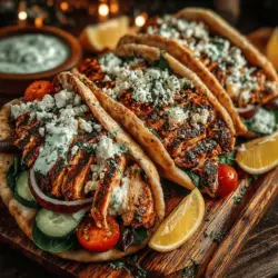 In today's fast-paced world, finding a delicious yet healthy meal can often feel like a daunting task. Enter the Mediterranean Bliss: Healthy Greek Chicken Pita Wraps—an ideal solution for busy individuals and families alike. This vibrant and nutritious recipe combines succulent grilled chicken with fresh vegetables and creamy tzatziki sauce, all wrapped in whole wheat pita bread. Not only is it rich in flavors, but it also embodies the essence of healthy eating, making it a perfect choice for lunch or dinner. Whether you're a seasoned chef or a kitchen novice, this recipe is easy to follow and guarantees satisfaction.