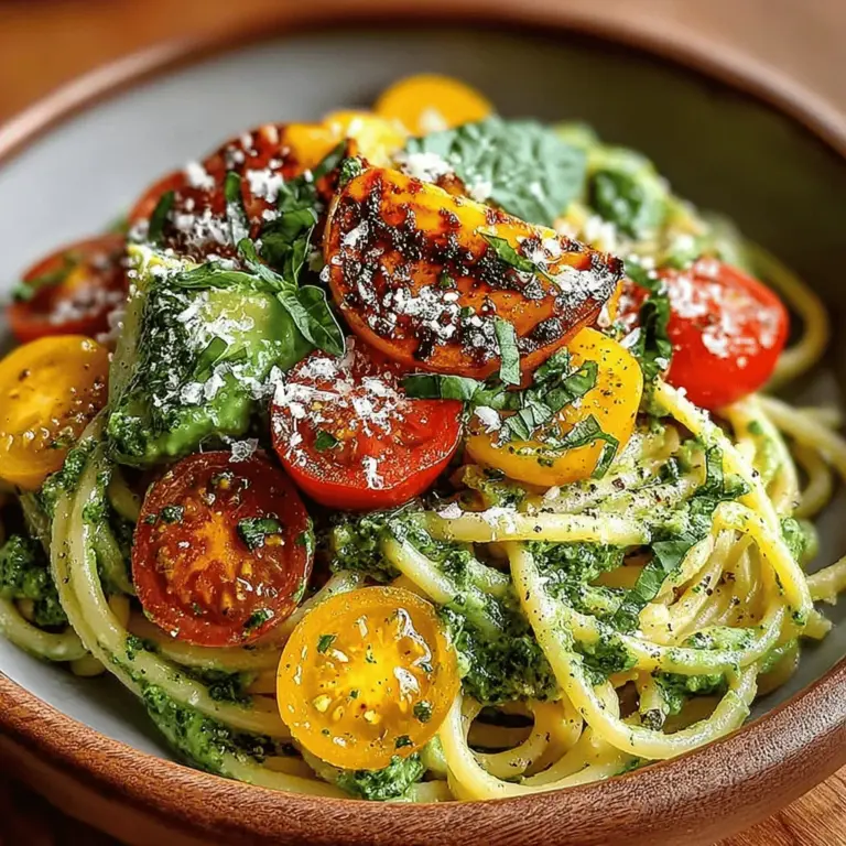 In the realm of quick yet delicious meals, Creamy Avocado Basil Pasta stands out as a vibrant and wholesome option. This dish marries the smooth, buttery texture of ripe avocados with the aromatic freshness of basil, resulting in a creamy, luscious sauce that coats your choice of pasta beautifully. It’s a dish that not only satiates hunger but also offers a myriad of health benefits, making it perfect for busy weeknights or casual dinner parties. Whether you’re a seasoned cook or a kitchen novice, this easy-to-master recipe will impress your family and friends, showcasing your culinary skills while keeping things light and nutritious.