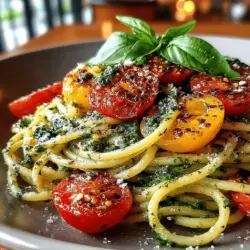 - 8 ounces spaghetti or preferred pasta - 2 ripe avocados - 1 cup fresh basil leaves - 2 cloves garlic, minced - 2 tablespoons fresh lemon juice - 3 tablespoons extra virgin olive oil - Salt, to taste - Black pepper, to taste - Optional: red pepper flakes, for heat - 1 cup cherry tomatoes, halved - 1/2 cup grated Parmesan cheese (or nutritional yeast for a vegan option)