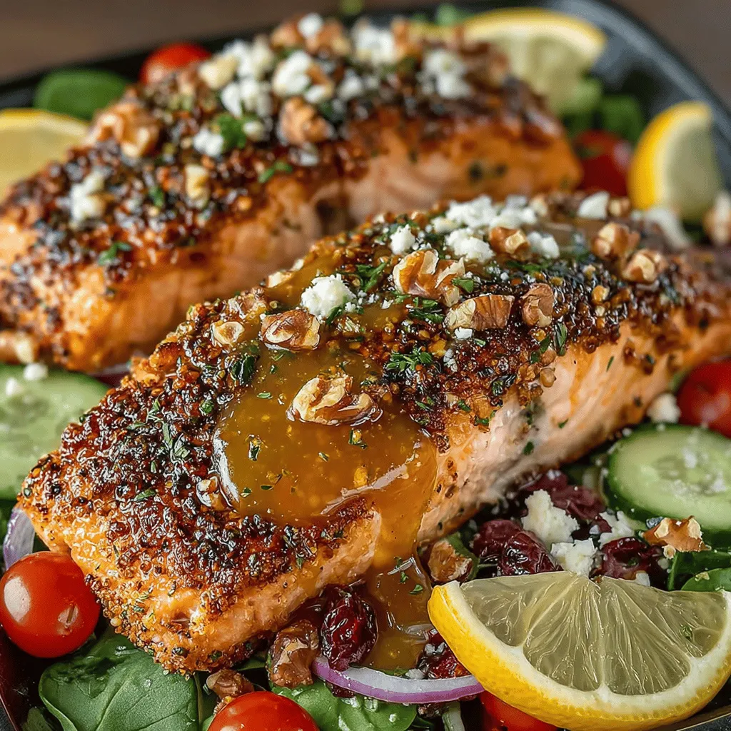 In the realm of salads, few dishes can rival the delightful combination of flavors and textures found in a Honey Mustard Glazed Salmon Salad. This recipe stands out not just for its vibrant presentation but also for its harmonious blend of sweet, tangy, and savory elements. Imagine tender, flaky salmon drizzled with a luscious honey mustard glaze, nestled atop a bed of crisp greens and colorful vegetables. Each bite offers a refreshing crunch from the salad components contrasted with the rich, buttery flavor of the salmon, creating an unforgettable dining experience.
