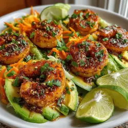 Zesty Garlic Lime Shrimp Lettuce Wraps