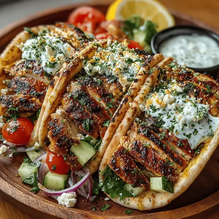 - 2 boneless, skinless chicken breasts - 3 tablespoons olive oil - 1 tablespoon dried oregano - 1 teaspoon garlic powder - 1 teaspoon onion powder - 1 teaspoon smoked paprika - Salt and pepper to taste - 4 whole wheat pita breads - 1 cup cucumber, diced - 1 cup cherry tomatoes, halved - 1/2 red onion, thinly sliced - 1 cup fresh spinach leaves - 1/2 cup Greek yogurt - 1/2 cup feta cheese, crumbled - Fresh lemon wedges (for serving)