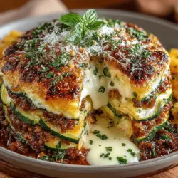 Zesty Low-Carb Zucchini Lasagna Bake