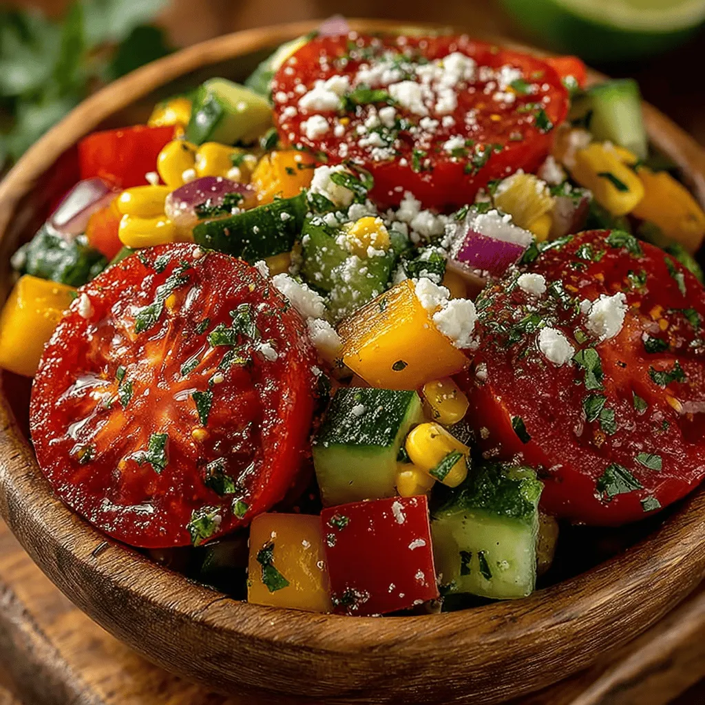 At the heart of the Garden Bliss Tomato & Corn Salad are its star ingredients, each contributing unique flavors and nutritional benefits.