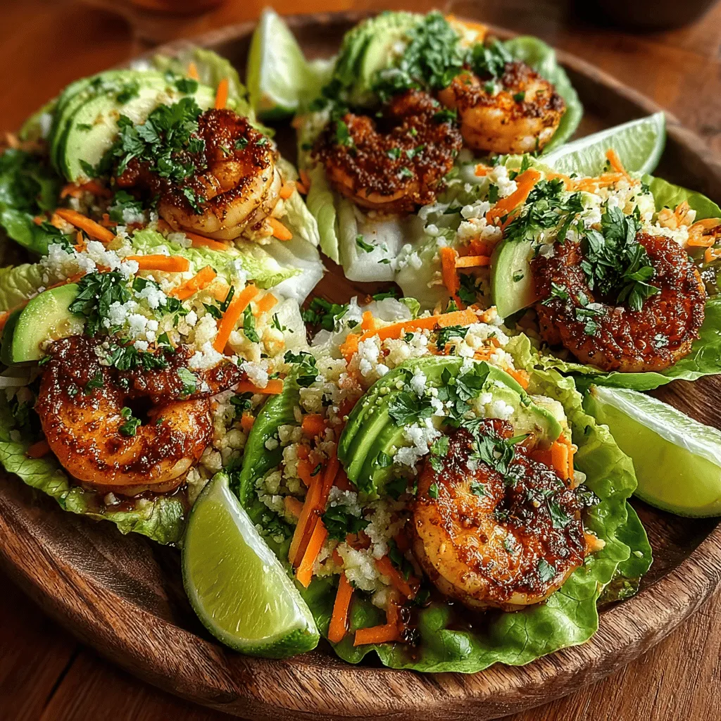 If you're looking for a dish that is as vibrant as it is nutritious, Zesty Garlic Lime Shrimp Lettuce Wraps should be at the top of your list. This recipe perfectly encapsulates a fusion of fresh flavors and textures, making it not only a feast for the palate but also a visually inviting meal. The combination of tender shrimp marinated in a zesty garlic lime sauce, paired with crisp lettuce leaves and colorful vegetables, creates an enticing dish that is both satisfying and health-conscious.