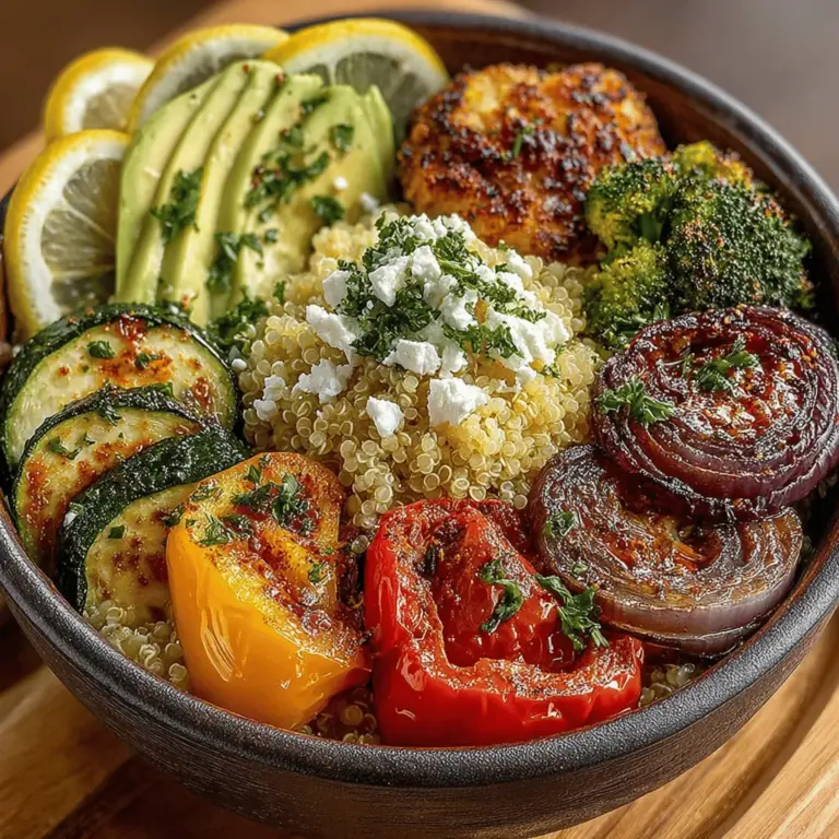 Quinoa and Roasted Veggie Power Bowls are more than just a meal; they are a celebration of health, flavor, and vibrant colors. This dish embodies the essence of wholesome eating, making it an ideal choice for anyone seeking a nutritious and satisfying plant-based option. With an array of roasted vegetables paired with the nutty goodness of quinoa, these power bowls provide a perfect balance of protein, fiber, and essential vitamins. Each bite offers not only nourishment but also a delightful culinary experience that excites the palate and elevates your dining routine.