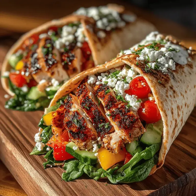 Healthy Greek Chicken Pita Wraps are a delightful and nutritious meal that combines the vibrant flavors of Greek cuisine with wholesome ingredients. This dish not only tantalizes the taste buds but also provides a balanced mix of protein, healthy fats, and essential nutrients. With an emphasis on fresh vegetables and lean meats, these wraps are a perfect choice for anyone seeking a healthy eating option without sacrificing flavor. Greek cuisine is renowned for its emphasis on fresh ingredients and heart-healthy foods, making it a popular choice for those aiming to maintain a balanced diet.