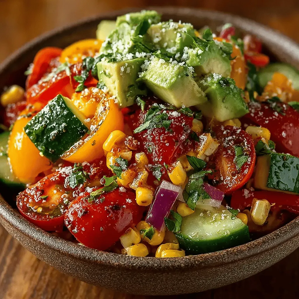 As the temperatures rise, nothing beats a refreshing summer salad that captures the vibrant flavors of the season. The Summer Bliss Tomato & Corn Salad is a delightful dish that brings together juicy tomatoes, sweet corn, and fresh herbs, making it an ideal choice for barbecues, picnics, or simply as a light meal. This salad not only bursts with color but also provides numerous health benefits, thanks to its nutrient-dense ingredients. Packed with vitamins, fiber, and antioxidants, this dish is a celebration of summer's bounty, sure to please both your palate and your body.