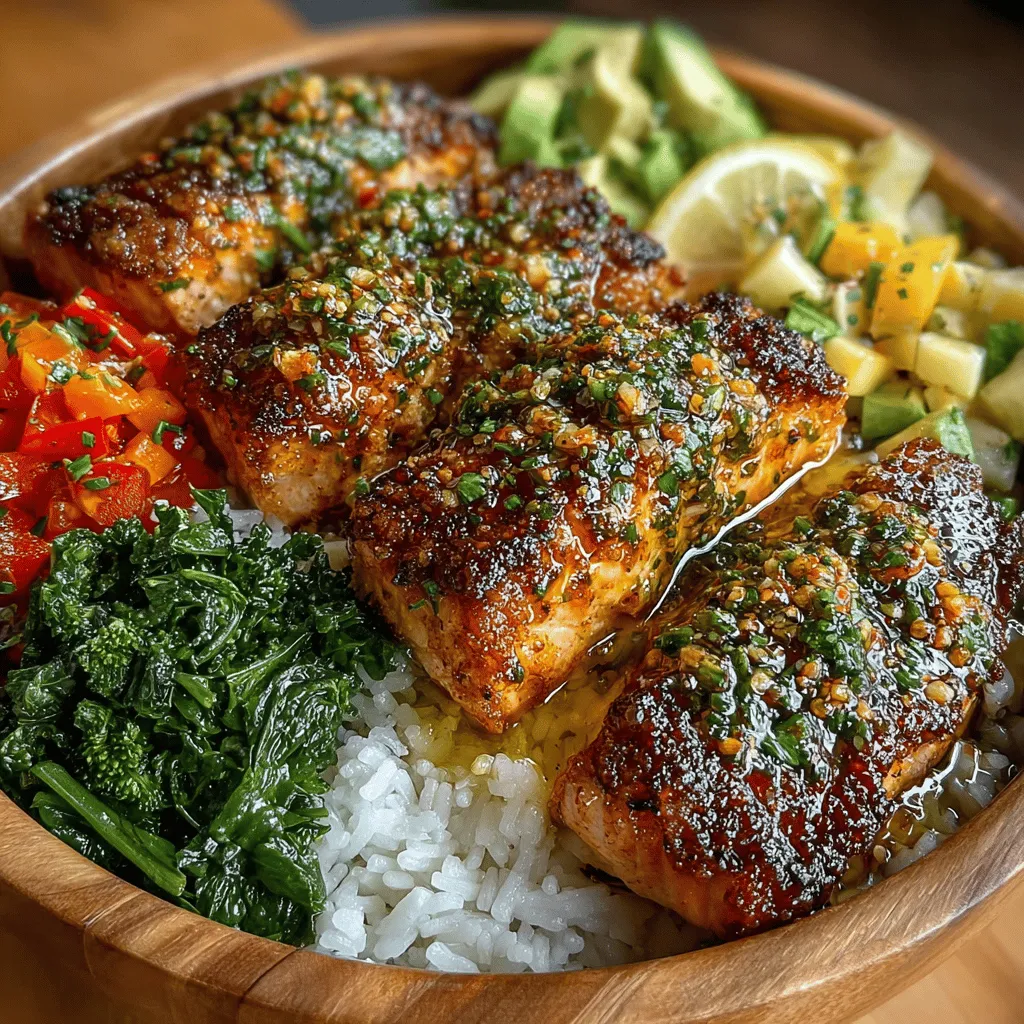 Grilled Lemon Garlic Salmon Bowls are a delightful and nutritious meal that perfectly balances flavors and textures. Combining the richness of salmon, the freshness of vibrant vegetables, and the aromatic zest of lemon and garlic, this dish is not only visually appealing but also packed with healthy ingredients. In this article, we'll explore the step-by-step process for creating these bowls, the health benefits of the ingredients, and tips for customizing your meal. Whether you’re prepping for a busy weeknight dinner or entertaining guests, these bowls are sure to impress.