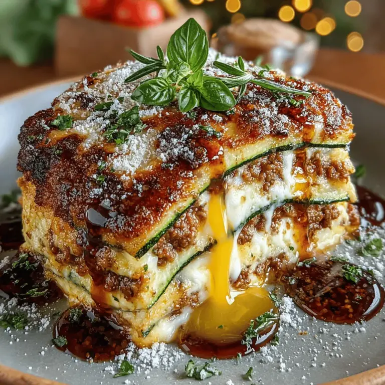 Discover the delightful world of low-carb cooking with our Zucchini Bliss Lasagna Bake. This innovative recipe replaces traditional pasta with fresh zucchini, creating a dish that is not only nutritious but also bursting with flavor. Ideal for those seeking healthier meal options, this lasagna is a crowd-pleaser that will satisfy both your cravings and your dietary goals. Join us as we explore the ingredients, preparation, and cooking techniques that make this dish a must-try for any home chef.