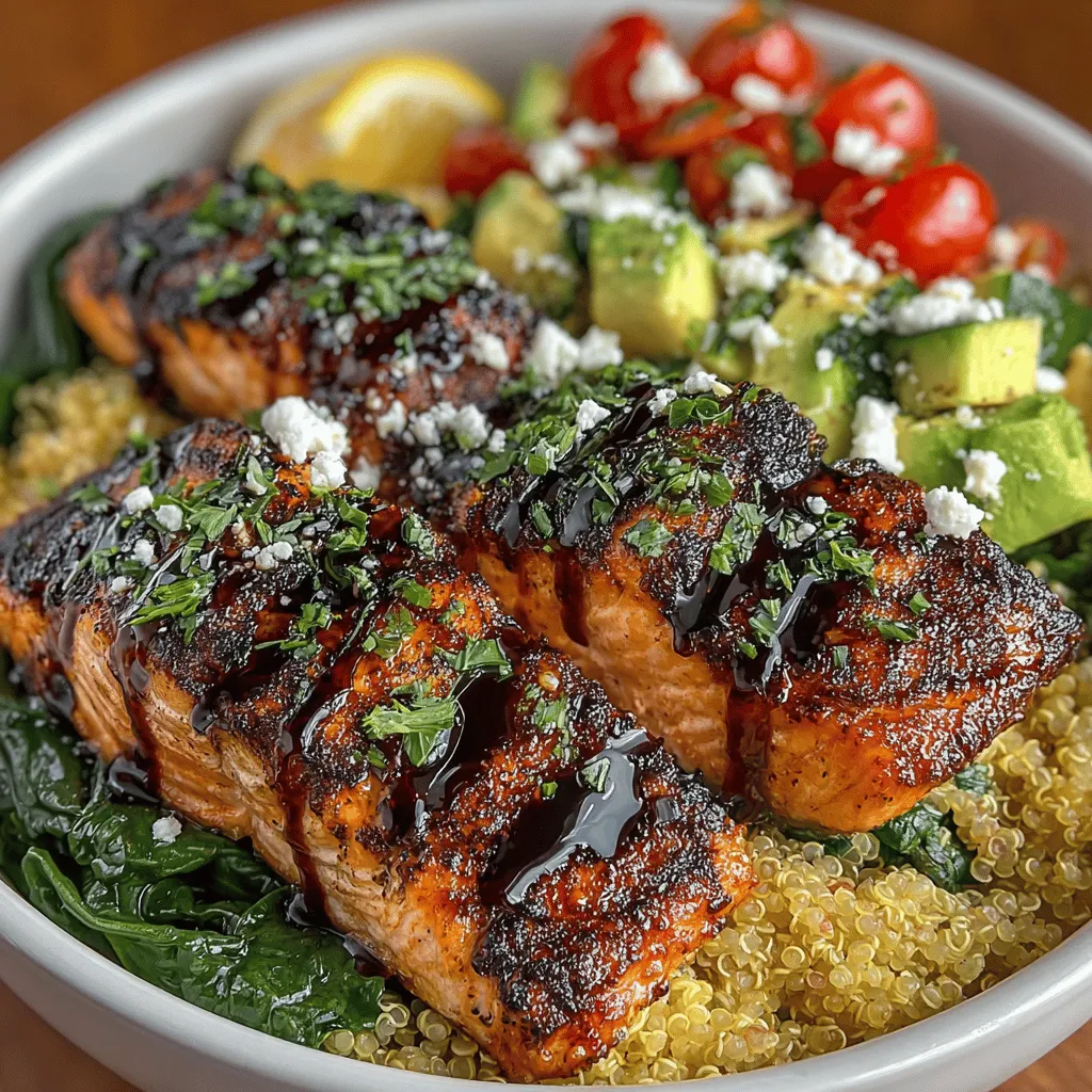 Grilled Lemon Garlic Salmon Bowls are a delightful and nutritious meal option that combines the rich flavors of salmon with the zesty notes of lemon and garlic. This dish has gained popularity for its vibrant presentation and versatility, making it a perfect choice for busy individuals seeking a healthy yet satisfying meal. The combination of fresh ingredients not only enhances the flavor profile but also contributes to a balanced diet.