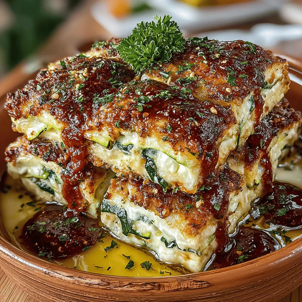 - 3 medium zucchinis - 1 pound ground turkey or beef - 15 ounces ricotta cheese - 2 cups fresh spinach - 2 cups marinara sauce (look for low-sugar options) - 1 cup shredded mozzarella cheese - 1 teaspoon Italian seasoning - 1 teaspoon garlic powder - 2 tablespoons olive oil - Salt and pepper to taste