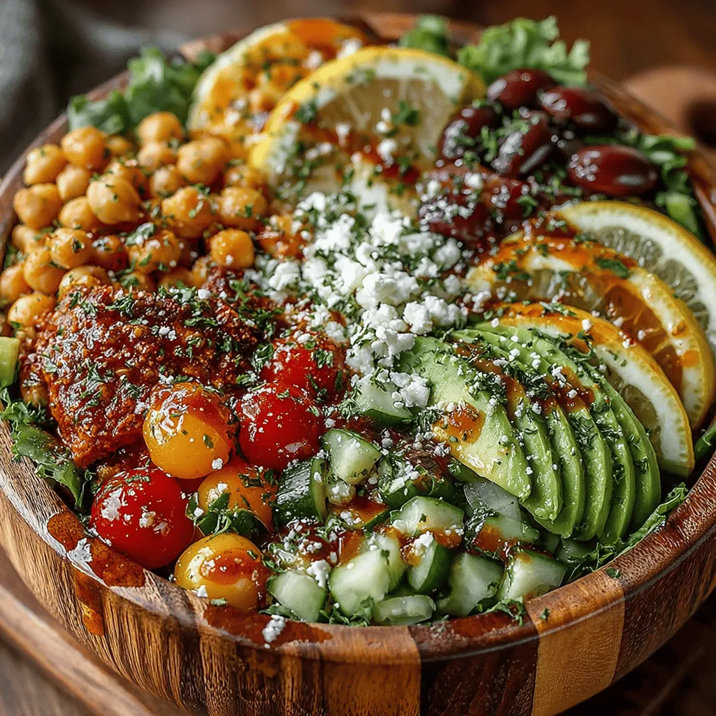 - 1 can (15 oz) chickpeas, rinsed and drained - 1 cup cherry tomatoes, halved - 1 cucumber, diced - 1/2 red onion, finely chopped - 1 red bell pepper, diced - 1/2 cup Kalamata olives, pitted and sliced - 1/2 cup feta cheese, crumbled (or vegan feta for a plant-based option) - 1/4 cup fresh parsley, chopped - 3 tablespoons olive oil - 2 tablespoons red wine vinegar - 1 teaspoon dried oregano - Salt and pepper to taste