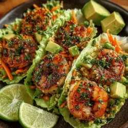 Zesty Garlic Lime Shrimp Lettuce Wraps are a delightful dish that brings together the freshness of shrimp and vibrant flavors of lime and garlic. This recipe is not only appetizing but also packed with health benefits, making it a perfect choice for summer gatherings, light meals, or as a healthy snack option. Shrimp are an excellent source of protein, low in calories, and rich in essential nutrients, while fresh vegetables add a satisfying crunch and additional vitamins to your plate. Whether you are hosting a barbecue or simply looking for a quick and nutritious meal, these lettuce wraps are sure to impress.
