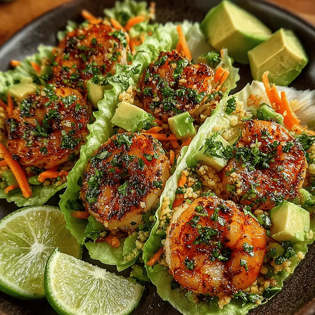 Zesty Garlic Lime Shrimp Lettuce Wraps are a delightful dish that brings together the freshness of shrimp and vibrant flavors of lime and garlic. This recipe is not only appetizing but also packed with health benefits, making it a perfect choice for summer gatherings, light meals, or as a healthy snack option. Shrimp are an excellent source of protein, low in calories, and rich in essential nutrients, while fresh vegetables add a satisfying crunch and additional vitamins to your plate. Whether you are hosting a barbecue or simply looking for a quick and nutritious meal, these lettuce wraps are sure to impress.