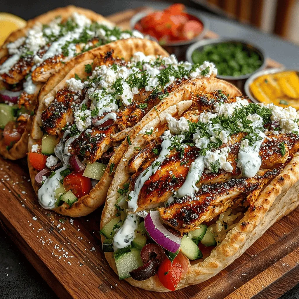 Greek cuisine is renowned for its vibrant flavors, fresh ingredients, and healthy options, all rooted in the Mediterranean diet. Among the many delightful dishes it offers, Greek Chicken Pita Wraps stand out as a wholesome and flavorful meal choice. This recipe is not only packed with lean protein from chicken but also incorporates an array of colorful vegetables, making it a balanced meal that satisfies both hunger and nutritional needs. With a combination of tender marinated chicken, crisp vegetables, and creamy feta, these wraps are perfect for lunch or dinner and are sure to please anyone looking for a fresh and satisfying meal.